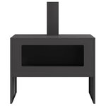 vidaXL Braise Noir 80 x 50 x 96 cm Acier laminé à froid