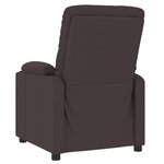 vidaXL Fauteuil inclinable Marron foncé Tissu