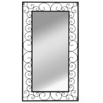 vidaXL Miroir mural Rectangulaire 60 x 110 cm Noir