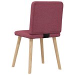 vidaXL Chaises à manger lot de 4 rouge bordeaux tissu