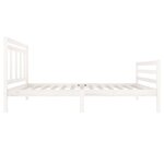 vidaXL Cadre de lit sans matelas blanc bois massif 100x200 cm