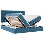 vidaXL Lit de Rangement avec stockage Bleu foncé 180 x 200 cm Velours