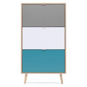 Finori Armoire à chaussures C-uba 42 Chêne Sonoma et tricolore