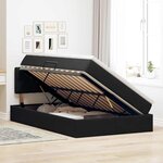 vidaXL Lit avec rangement et LED avec LED Noir 120 x 190 cm Velours