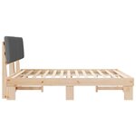 vidaXL Cadre de lit avec tête de lit rembourrée Gris clair