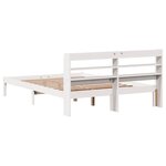 vidaXL Cadre de lit sans matelas blanc 140x190 cm bois de pin massif