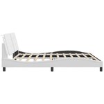 vidaXL Cadre de lit sans matelas Zadar blanc 200x200 cm similicuir
