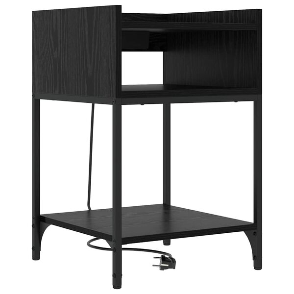 vidaXL Cabinet de chevet Chêne noir 40 x 40 x 61 cm Bois d'ingénierie