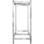 vidaXL Porte-pneus à 2 niveaux 2 Pièces Argenté 110x40x110 cm Acier