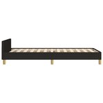 vidaXL Cadre de lit sans matelas avec tête de lit noir 90x190 cm tissu