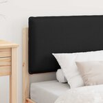 vidaXL Cadre de lit avec tête de lit rembourrée Noir 90 x 200 cm