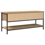 Meuble TV vidaXL en chêne artisan 100x35x45 cm en bois d'ingénierie et acier