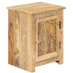 vidaXL Table de chevet Bois de manguier massif 40x30x50 cm