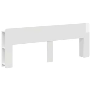 vidaXL Cabinet de Tête de Lit Blanc brillant Bois d'ingénierie