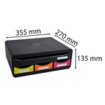 Exacompta Ensemble de tiroirs bureau Toolbox avec 4 tiroirs Harlequin