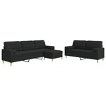 vidaXL Ensemble de canapés 3 Pièces repose-pied et coussins décoratifs