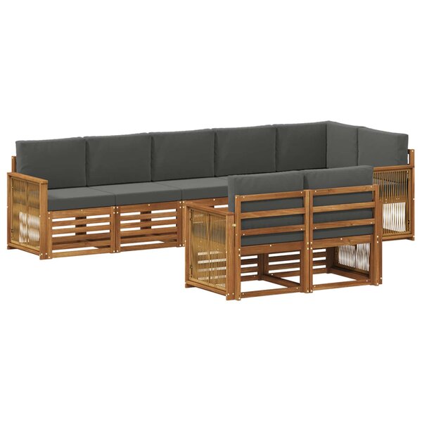 vidaXL Ensemble de canapés d'extérieur 7 pc
