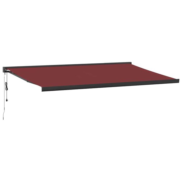 vidaXL Auvent rétractable automatique bordeaux 500x300 cm