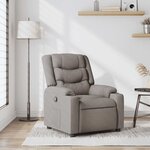 vidaXL Fauteuil inclinable Taupe Tissu