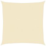 vidaXL Voile d'ombrage 160 g/m² Crème 4x4 m PEHD