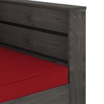 vidaXL Salon de jardin 2 Pièces avec coussins Bois imprégné de gris