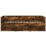 vidaXL Lit de jour avec tiroirs sans matelas chêne fumé 100x200 cm