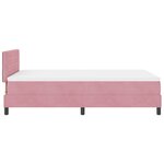 vidaXL Lit à ressort LED avec matelas Rose 120 x 200 cm Velours