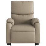 vidaXL Fauteuil inclinable de massage Cappuccino Similicuir