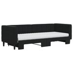 vidaXL Lit de jour avec lit gigogne et matelas noir 80x200 cm velours