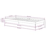 vidaXL Cadre de lit sans matelas gris bois massif