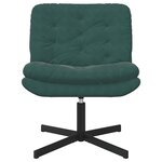 vidaXL Fauteuil relaxant pivotant Vert foncé 63 x 75 x 76 cm Velours
