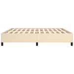 vidaXL Cadre de lit sans matelas crème 200x200 cm tissu
