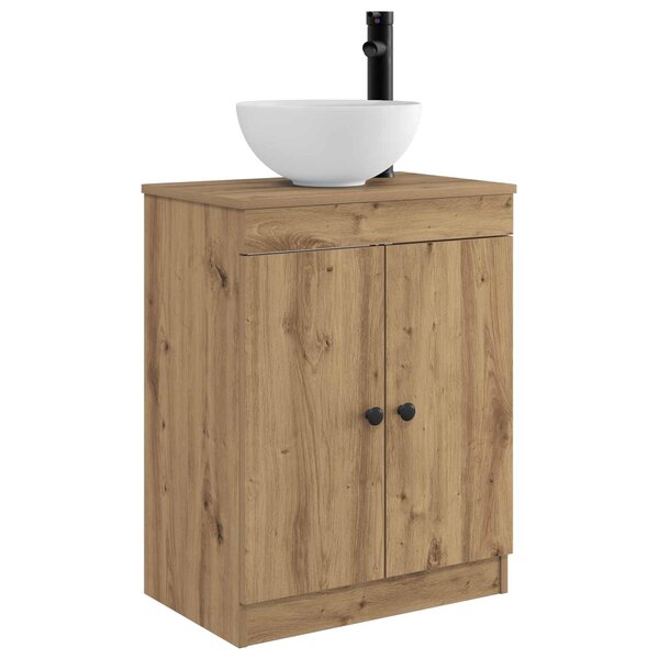 vidaXL Meuble de salle de bain avec évier Chêne artisanal
