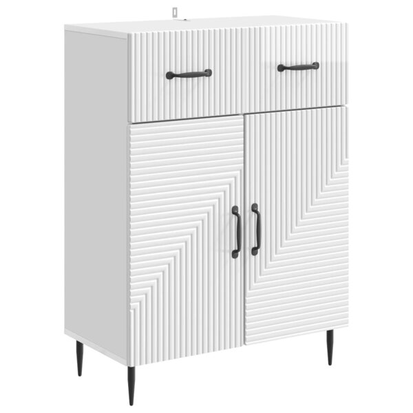 vidaXL Buffet Blanc brillant 66 x 34 5 x 89 5 cm Bois d'ingénierie