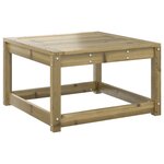 vidaXL Repose-pied de jardin avec coussins bois de pin imprégné