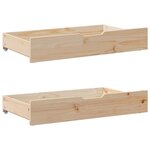 vidaXL Lit de jour avec tiroirs sans matelas 80x200 cm bois massif