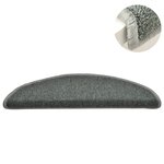 vidaXL Tapis de marches d'escalier 15 Pièces Vert foncé 56x17x3 cm