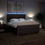 vidaXL Sommier à lattes de lit avec matelas Marron foncé 180x200 cm