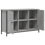 vidaXL Meuble TV sonoma gris 100x35x65 cm bois d'ingénierie