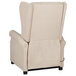 vidaXL Fauteuil inclinable Crème Tissu