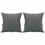 vidaXL Canapé 3 places avec oreillers gris foncé 180 cm tissu