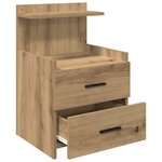 vidaXL Tables de chevet 2 pièces avec 2 tiroirs Chêne artisanal 40 x 36 5 x 62 cm