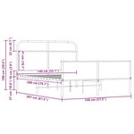 vidaXL Cadre de lit sans matelas 140x200 cm chêne sonoma