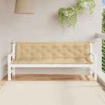 vidaXL Coussins de banc de jardin lot de 2 beige mélangé tissu
