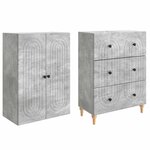 vidaXL Ensemble de Meubles 2 Pièces 66 x 34 5 x 90 cm Bois d'ingénierie