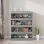 vidaXL Bibliothèque/Séparateur de pièce sonoma gris 100x30x135 cm