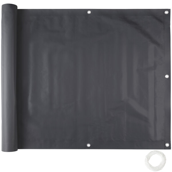 Tectake Brise vue PVC pour balcon, version 1 - noir