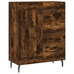 vidaXL Buffet haut Chêne fumé 69 5x34x180 cm Bois d'ingénierie