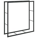 vidaXL Portant de bois de chauffage noir 110x30x116 cm acier