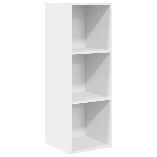 vidaXL Meuble TV mural Blanc 37x37x107 cm Bois d’ingénierie